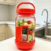 Barattolo per Insalata con Apertura Laterale Contenitore per Insalata Scatola Ermetica per Meal Prep con Scomparto per Condimento Ciotola Riutilizzabile Sicura per Alimenti per Viaggio Ufficio Pranzo
