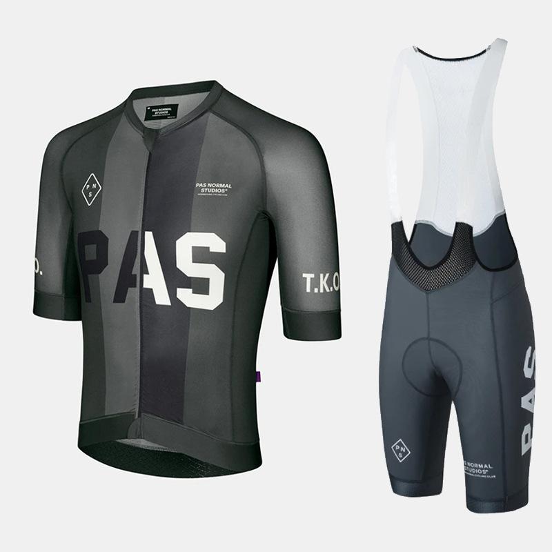 PAS New Cycling Suit Bicycle Short Sleeve Suit Road Bike Simple Elastic Breathable Strap