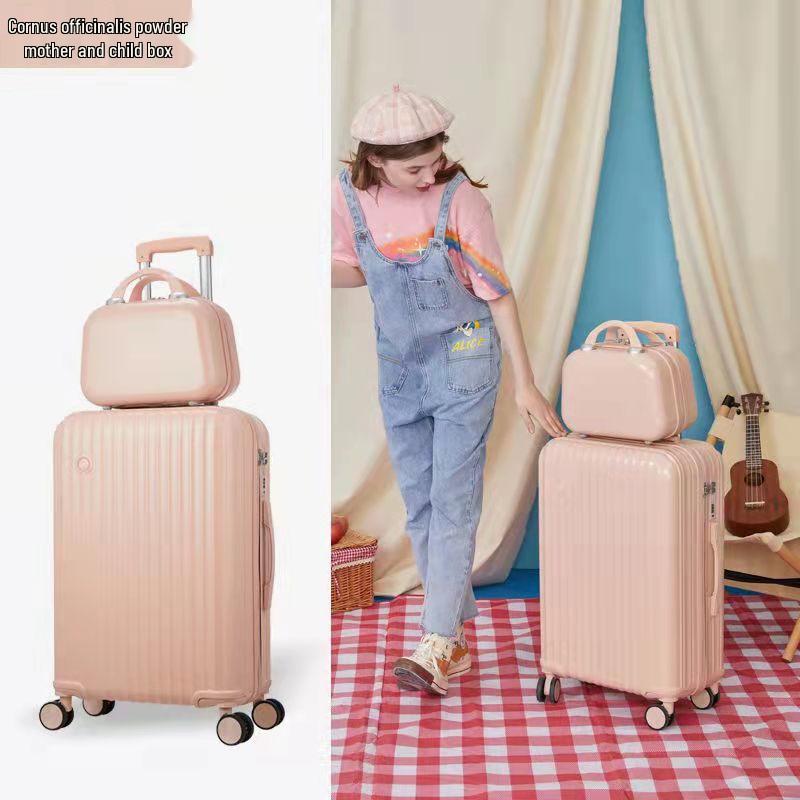 New Lightweight 20'' Student Carry-On Suitcase with Silent Universal Wheels for Women