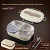 304 Stainless Steel Portable Bento Box with Bag Fork Spoon Preservation Box  School
