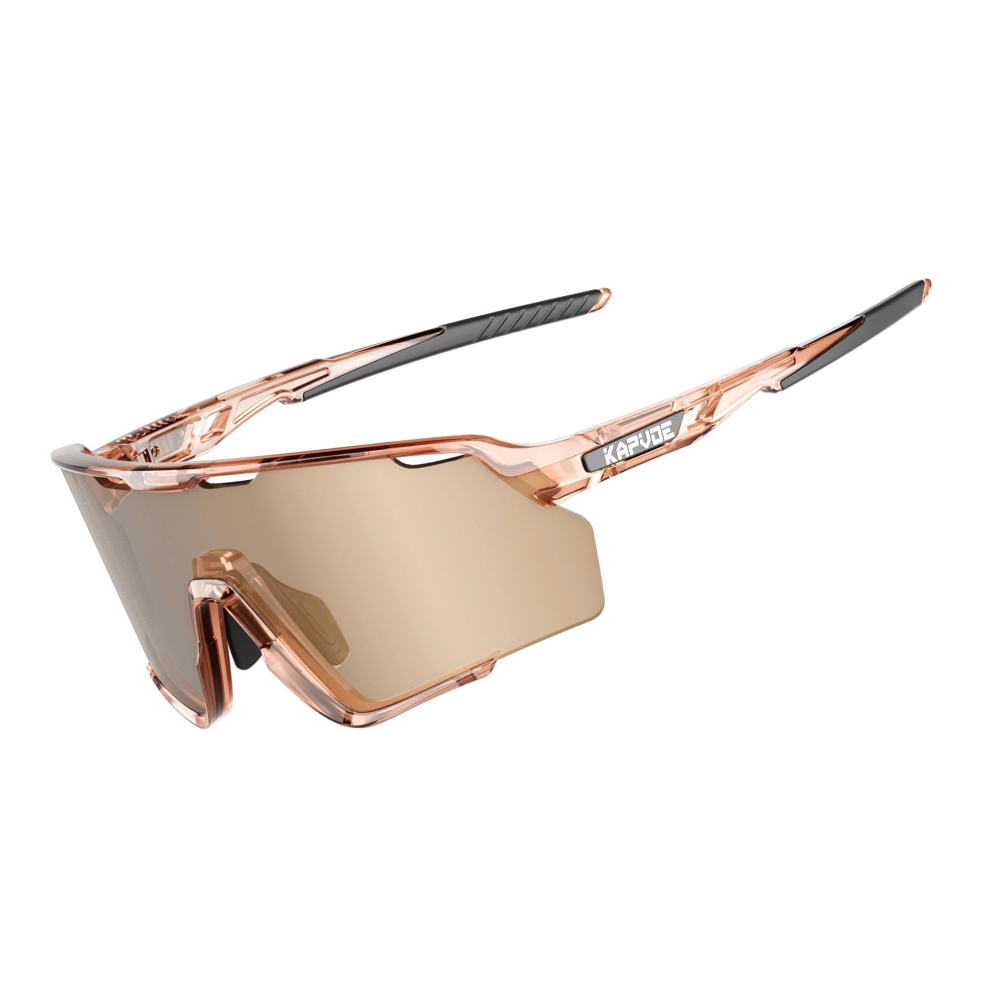 KAPVOE Road Bike Sunglasses for Men and Women: Polarized, Photochromic Lenses, Suitable for Triathlon, Cycling, and Bicycles. Features include an anti