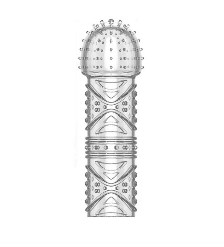 Opakovaně použitelné kondomy Extend Crystal Transparent Penis Sleeve G bodové stimulace
