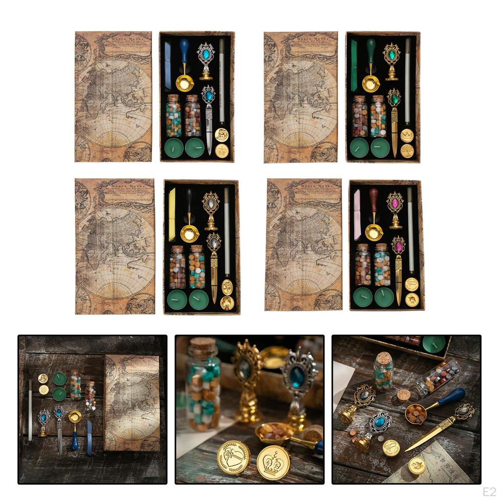 Classic Wax Seal Stamp Kit for Elegant Gift Wrapping and Crafts