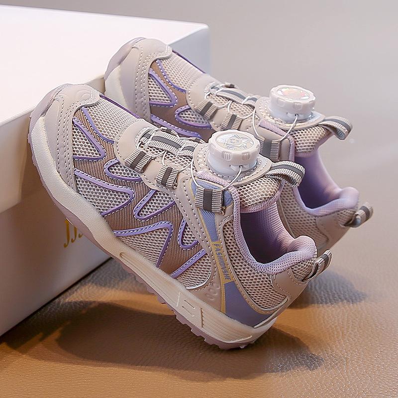 

Girls shoes 2025 new autumn children s soft-soled sports net shoes girls mesh breathable white shoes running medium and large 26