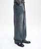 DECET [Fleece-Lined Bonded] Mid Rise Wide Jeans Dcpt027Wcrblue2