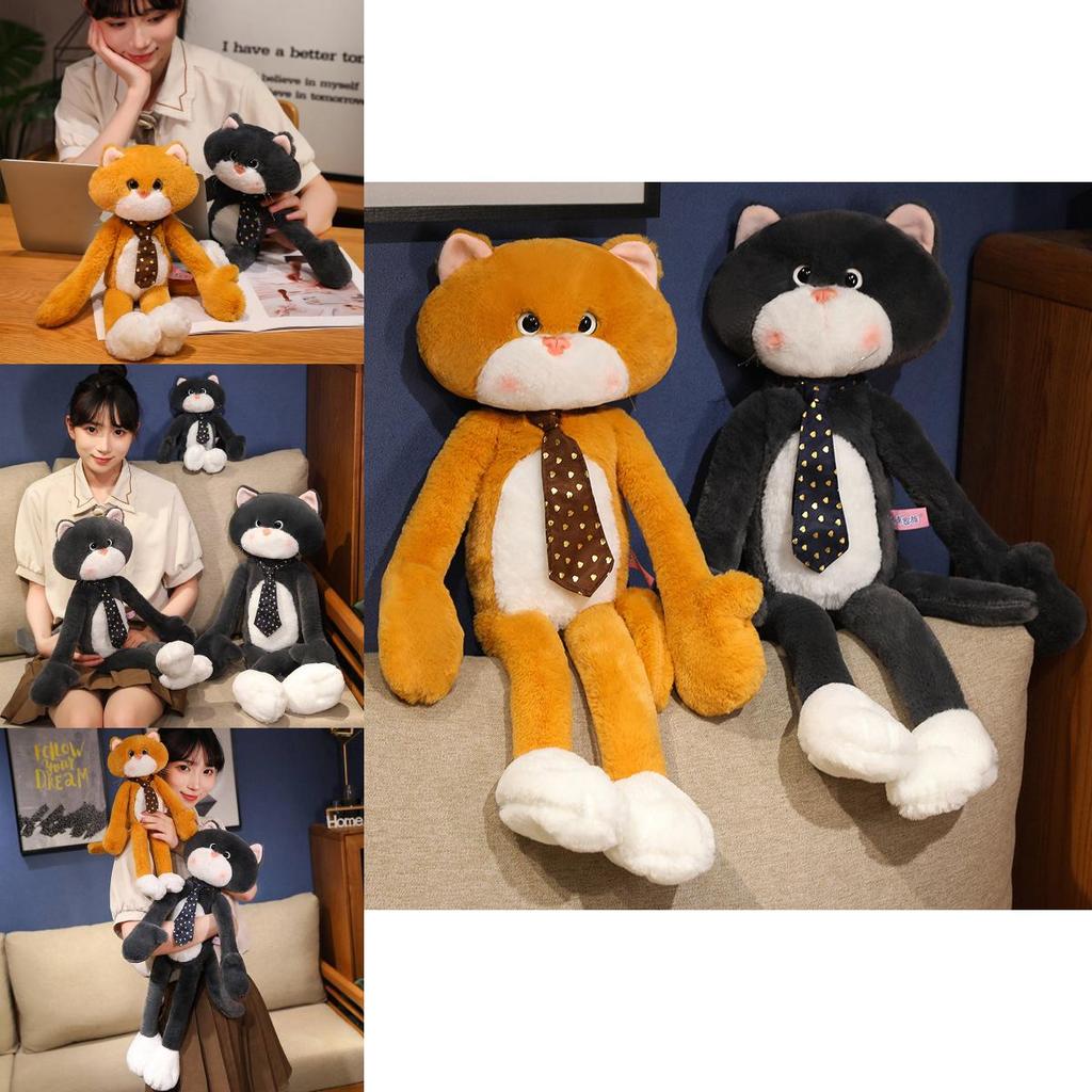 Adorable Long Arm Cat Plush Toy For Girls In Cute Brown Color Perfect Gift