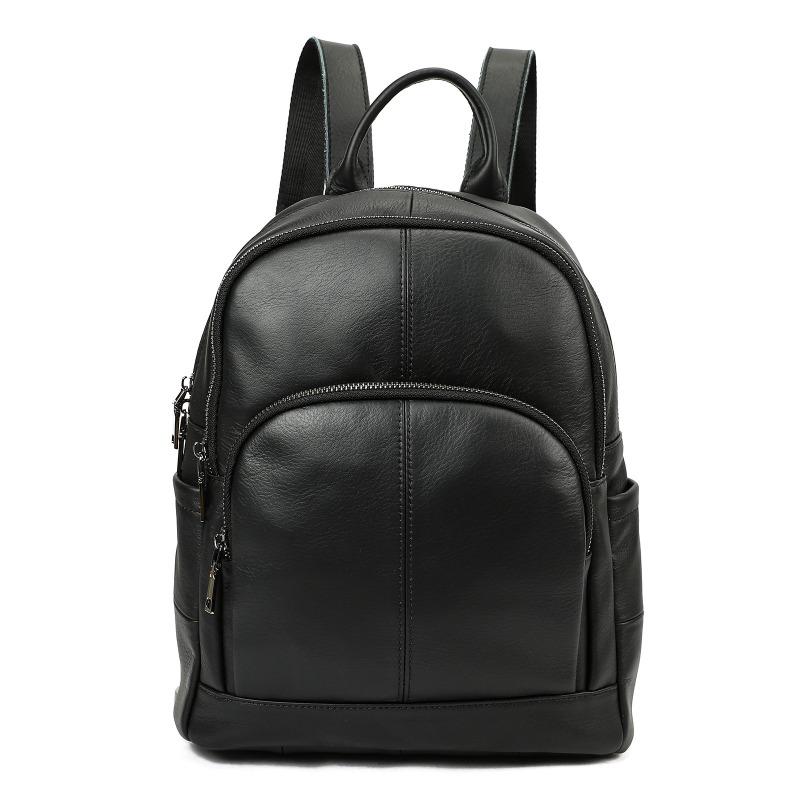 Backpack Versatile Casual Backpack Genuine Leather High-end Schoolbag Commuting Backpack