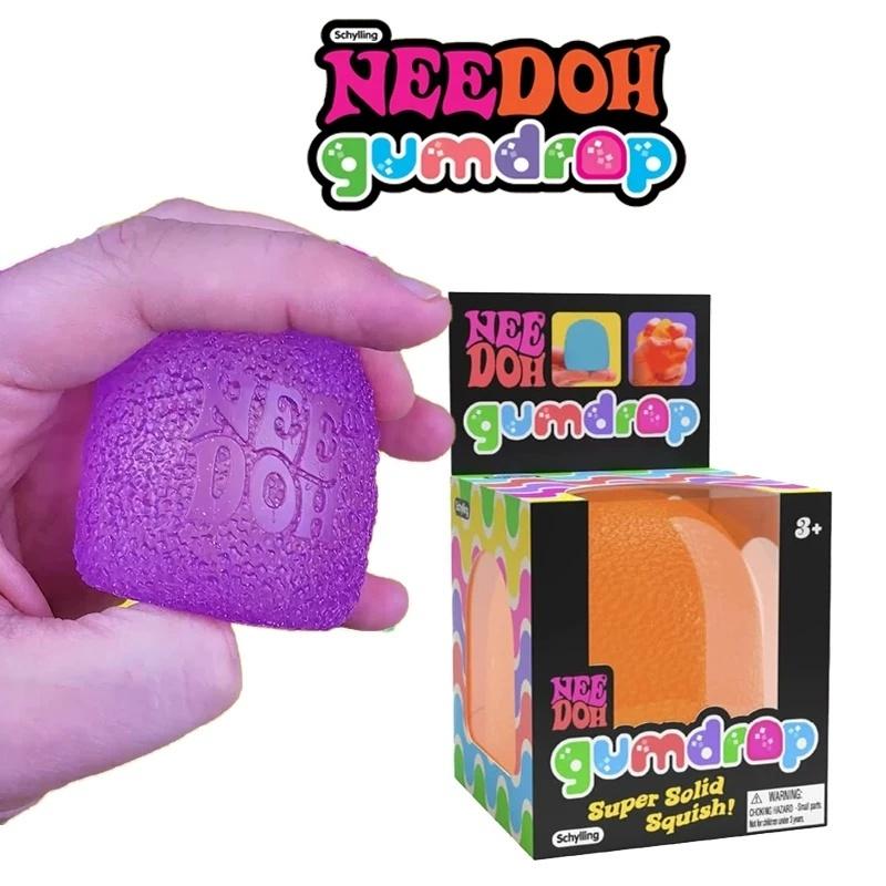 Needoh Sensoryczne Gumowe Cukierki Solidne Zabawki do Ściskania Wielokolorowe Maltodekstryna Nietoksyczne Powolny Odbiór Antystresowa Łagodząca Lęk Zabawka dla Dzieci z ADHD Wspomagająca Koncentrację