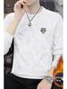 Men's Trendy Velvet-Lined Jacquard Sweatshirt: Warm Autumn/Winter Casual Long Sleeve