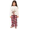 European Christmas Reindeer Print Family Matching Pajama Set - Long Sleeve