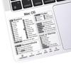 1 шт. Наліпки зі швидкими клавішами для клавіатури MacBook Pro/Air - Прозорі, Підходять для моделей 13-16", Швидка навігація та керування програмами