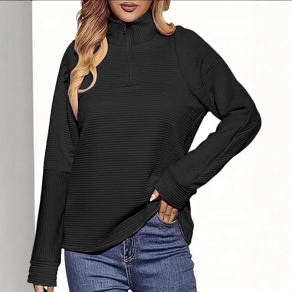 Women's Cross-border Autumn/Winter Loose Stand Collar Snake Pattern Patchwork Hoodie
