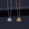 European/American Trendy Stainless Steel Bell Pendant Necklace - Simple & Versatile Bone Chain for Christmas