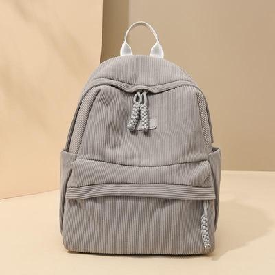 2025 Dámsky menší ležérny menčestrový batoh - Mori štýl, jednofarebný