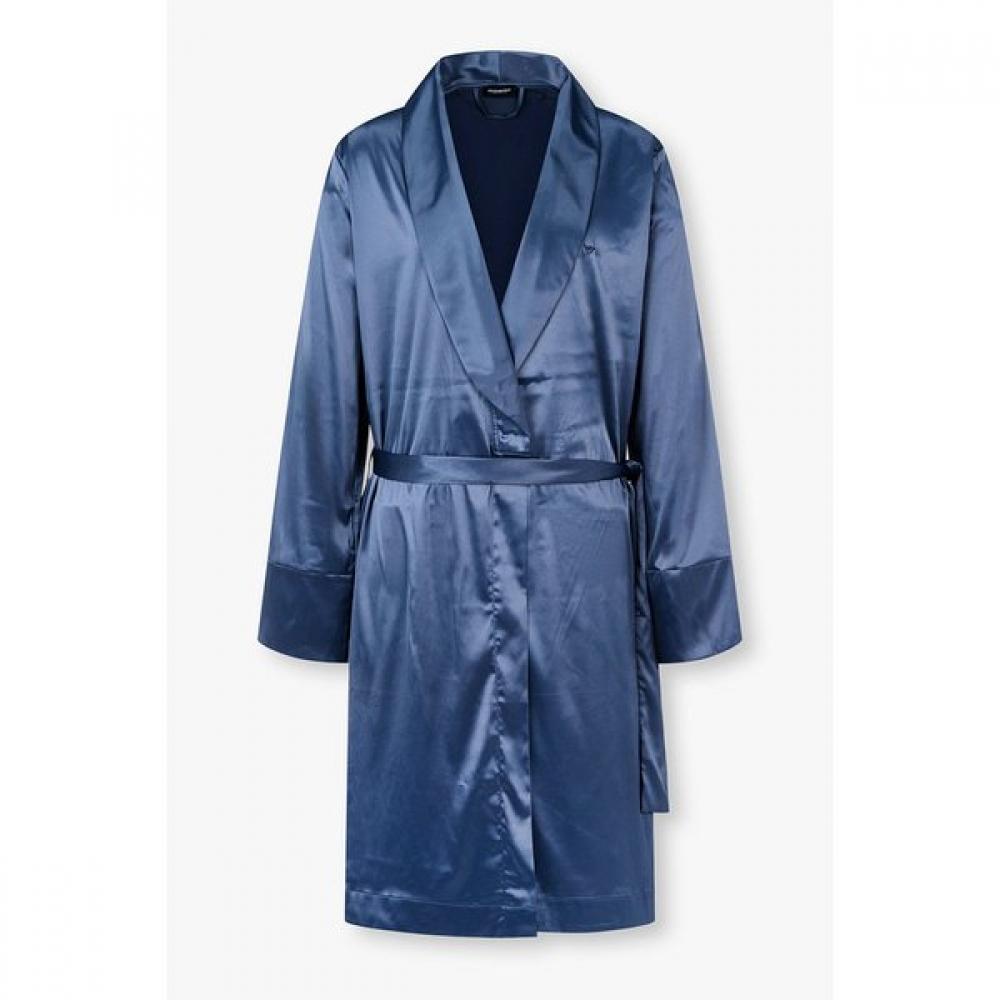 Emporio Armani Женский глянцевый халат с шалевым воротником S 08w5341501 S/M