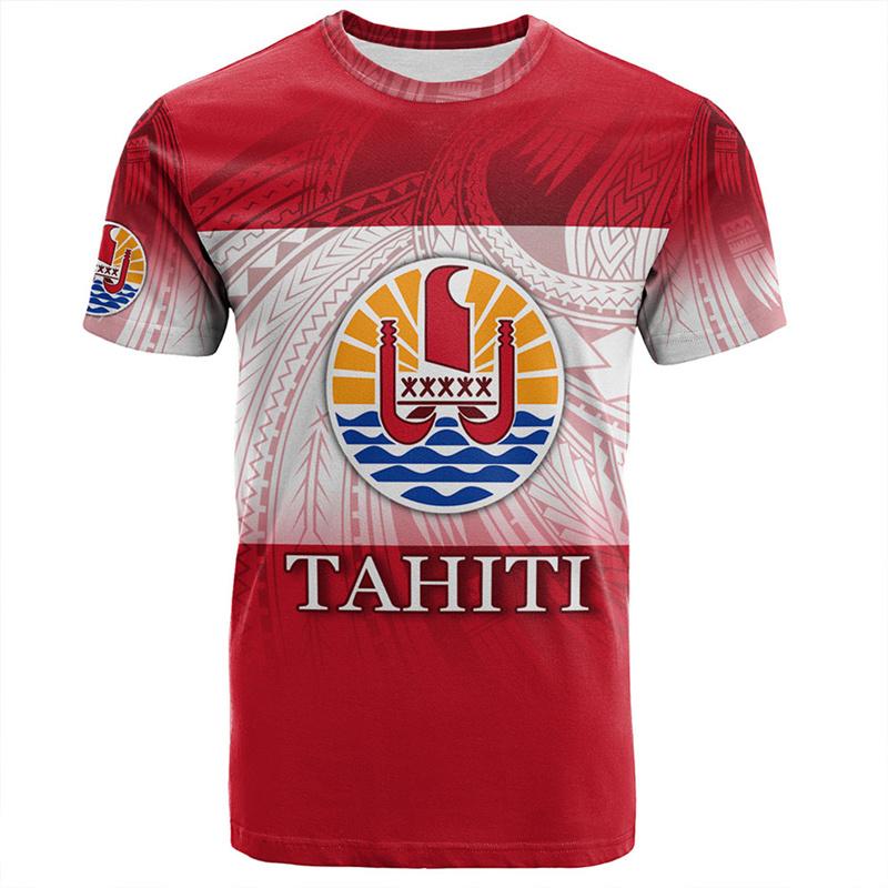 2026 Tahiti Tričko s 3D potiskem pro muže Polynéské grafické tričko Módní topy Krátký rukáv Letní Street Oversized trička