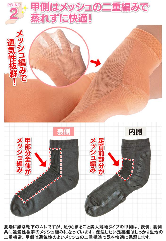Onmusubi Heel Care Perfect for Soles of the Feet Sizes Summer Callus Care Cracked Socks In Niigata Soles and Heels 212092 Socks, (Lightweight /