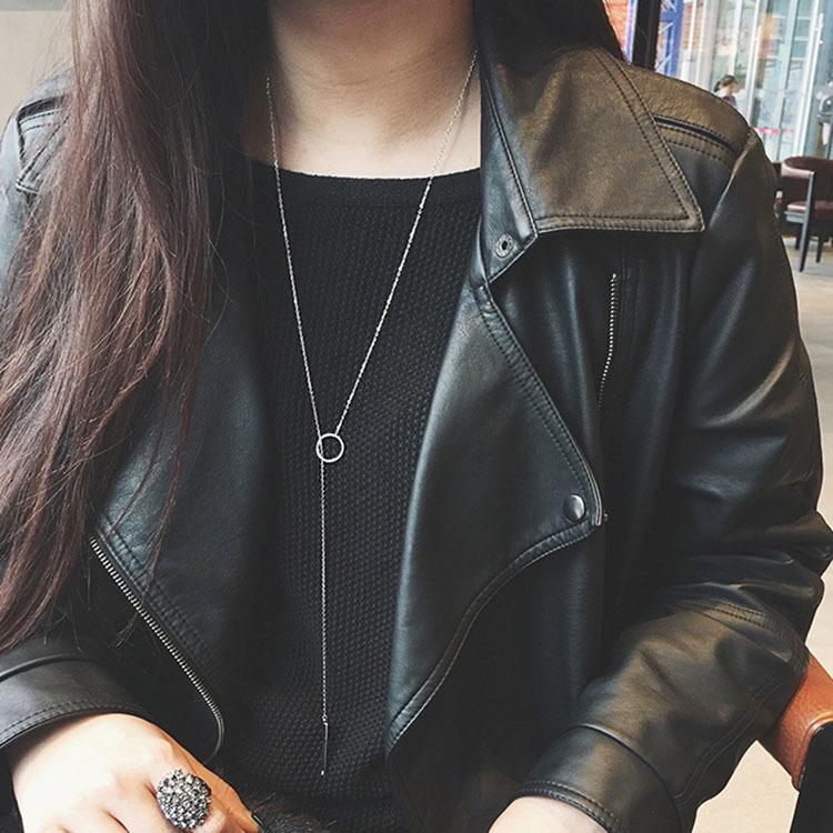 Women's Multi-Layer Japanese & Korean Tassel Necklace - Long Circle Pendant for Autumn/Winter