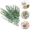 100 Pcs 3 Kinds Mixed Artificial Silver Dollar Eucalyptus Leaves Picks, Faux Eucalyptus Stems Sprays for DIY Bouquets Floral Arrangement Wedding Home