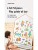 Meile Childhood Magnetic Geometric Blocks - 250 Piece Set for Kids' Shape Recognition and Kindergarten Puzzles