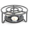 Orion Grey Metal Tealight Candle Food and Teapot Warmer 16.5 Cm