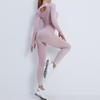 Trendy European & American Cross-Border Fitness Set: Navel-Exposing Long Sleeve Top & High Waist Hip-Lift Yoga Pants