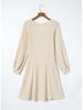 2024 Autumn Elegant Long-Sleeve Textured Dress
