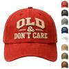 Adjustable Embroidered Baseball Cap with OLD AND DONT CARE Letter Print Unisex Cotton Casual Hat for Adults