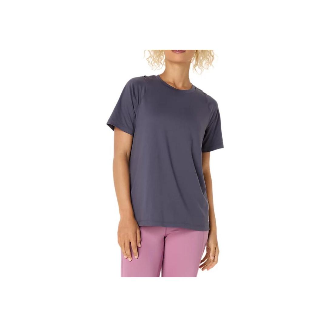 Asics Comfortable Breathable Moisture-Wicking Skin-Friendly Short Sleeve T-Shirt Women Tops Gray Blue 2032D135-505 L