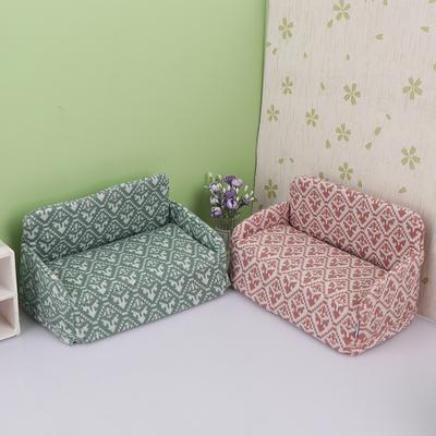 Dollhouse Sofa Micro Scene Handmade Assembly DIY Model Miniature Furniture Playing House Landscape Dolls Accessory