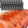 1 Set Kayak Rope Buckle with Screws Boat Drawstring C-Shaped Fixing Buckle Canoe Parts Replacement Accessories Repair Kit