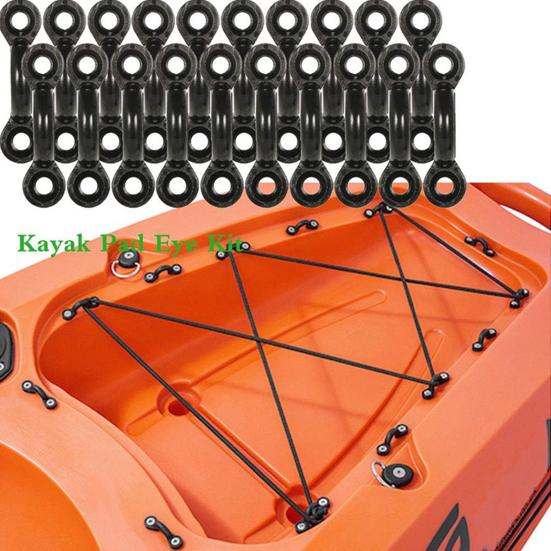 1 Set Kayak Rope Buckle with Screws Boat Drawstring C-Shaped Fixing Buckle Canoe Parts Replacement Accessories Repair Kit