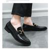 New for Men Patent Leather Dress Shoes British Style Pointed Toe Business Casual Shoes Slip-on Loafers
