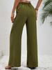 European & American Women's Solid Color Wide-Leg Floor-Length Pants for Spring/Summer 2025