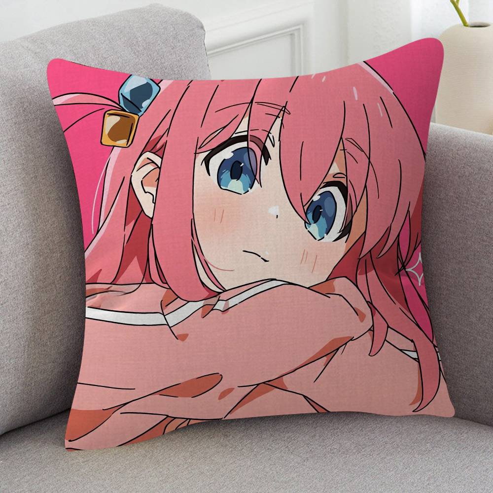 Anime BOCCHI THE ROCK! Pillow Case Soft Double Sided Print Sofa Cushion Cover Throw Pillow Covers