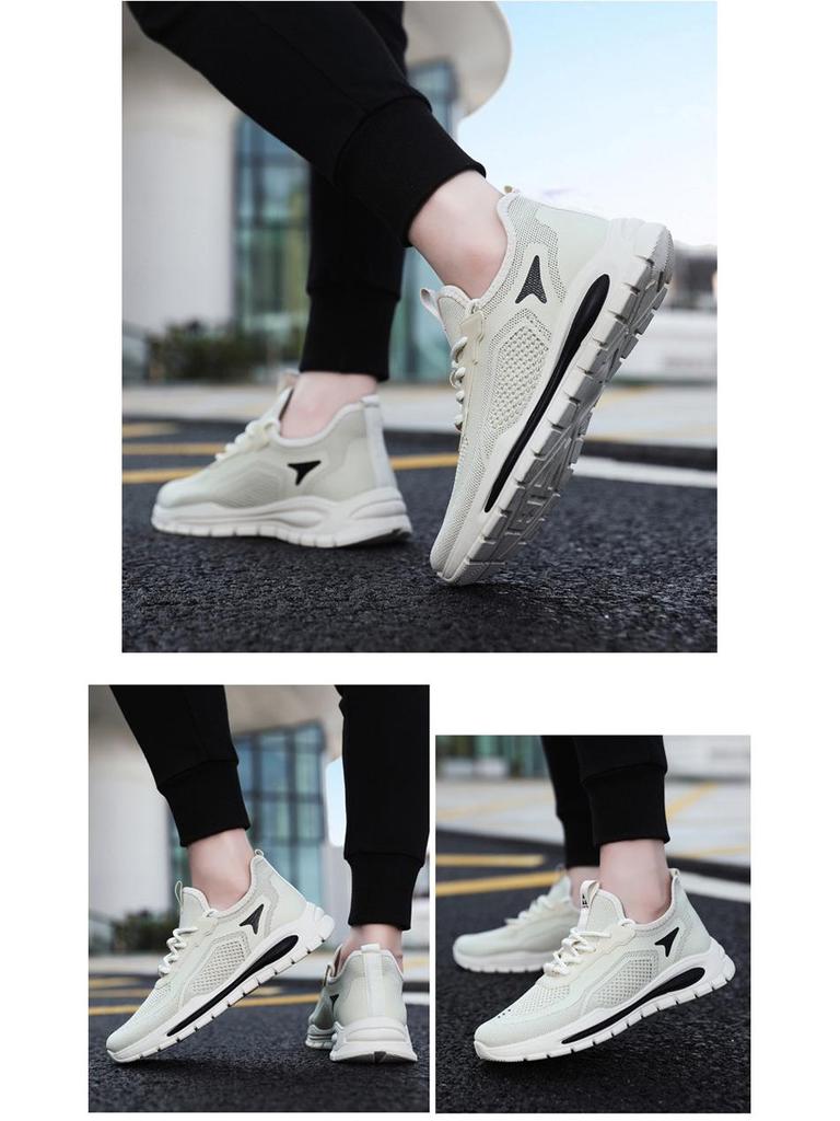 Men's Breathable Flyknit Mesh Low-Top Shoes - 2025 Trendy Hollow-Out Sport Casuals