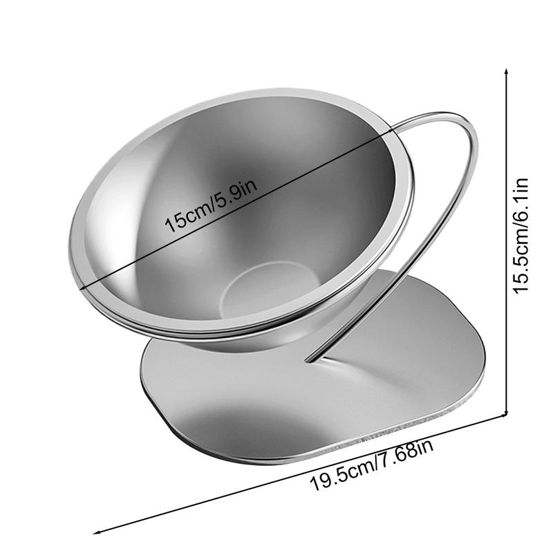 Cat Raised Food Bowl Metal Kitten Food Container Pet Feeding Accessories Large Lifted Cat Bowl with Stable Base for Indoor Use