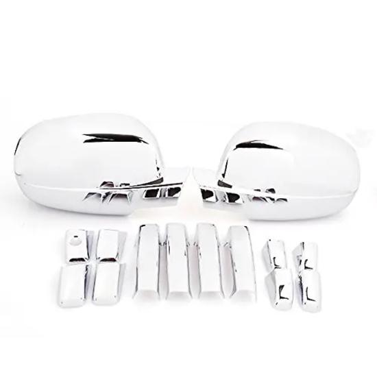 Poignée de porte latérale chromée + Ensemble complet de cache-rétroviseur Pour 2007-2013 Silverado Suburban Tahoe Avalanche GMC Sierra Cadillac Escalade