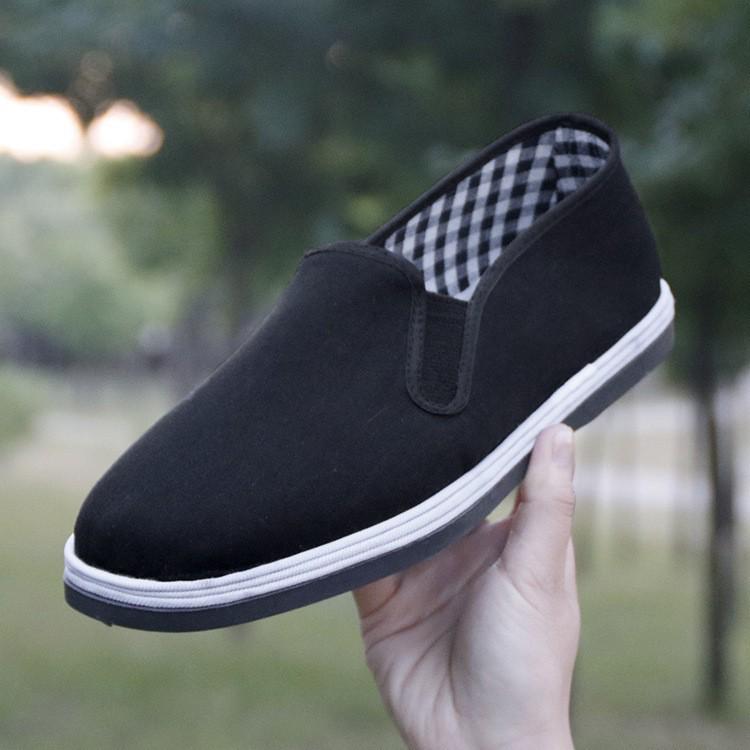 

Xishan Cloth Shoes: Spring/Autumn Black Casual Unisex Handmade Slip-Ons with Beef Tendon Sole 44