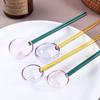 Long Handle Coffee Scoop Glass Milk Spoon Dessert Tableware Stirring Spoons Stirrer Spoon
