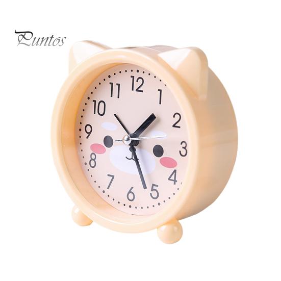 

Будильник Милый Мультяшный Форма Бесшумный Движение Питание От Батареи Портативный Будильник Украшение Спальни жёлтый