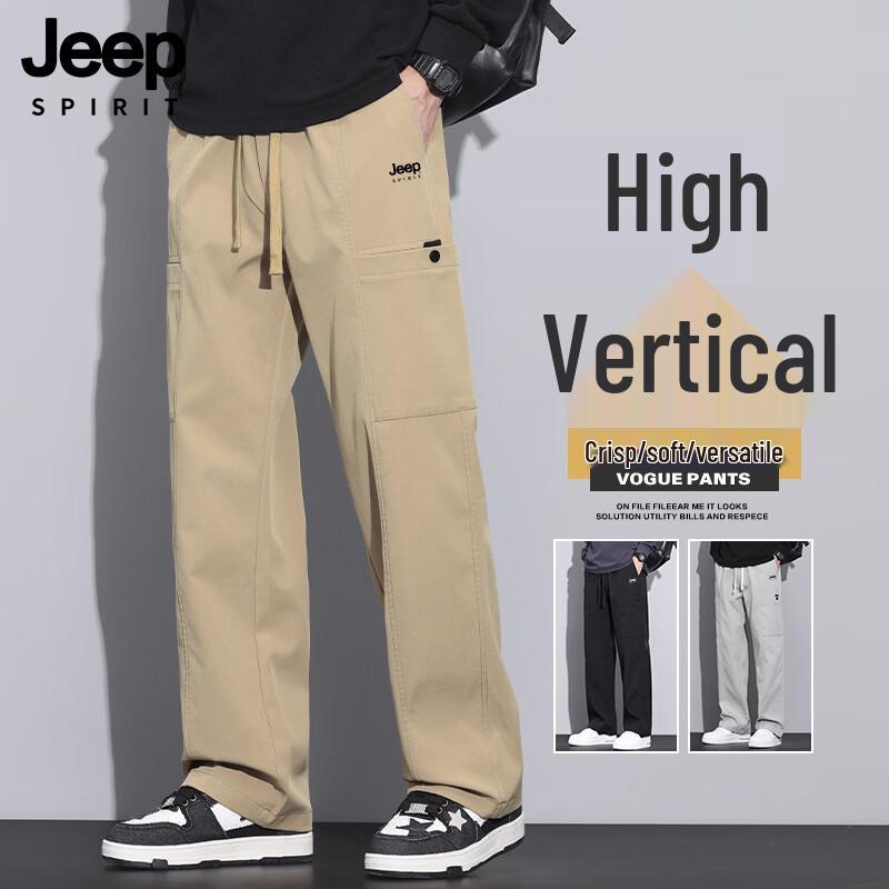 JEEP SPIRIT Men s Relaxed Fit Straight Cargo Pants M