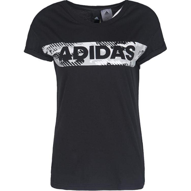 Adidas Drop Shoulder Sleeve T Shirt Women s Black BQ0962 S