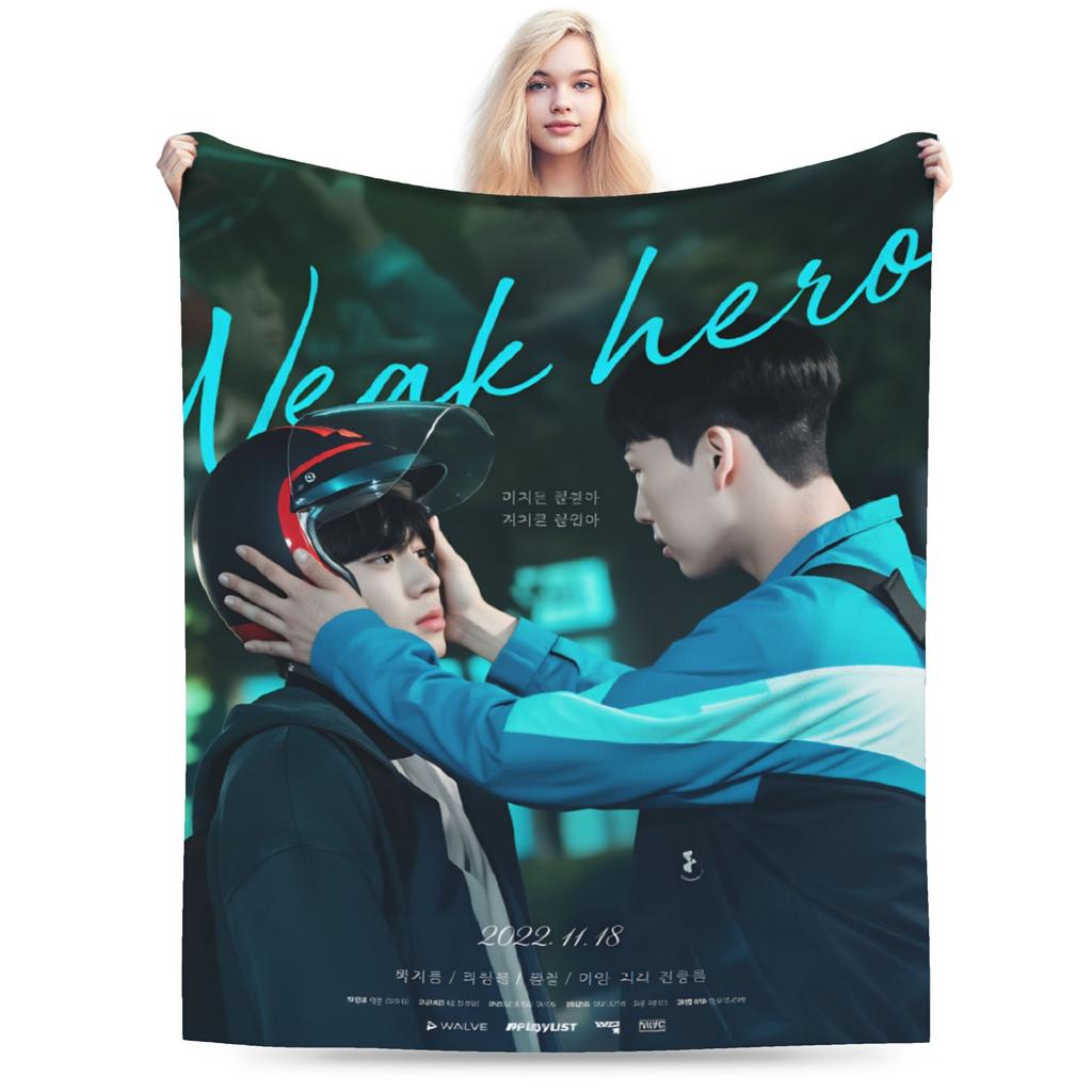 Weak Hero Flannel Blanket Winter Super Warm Throw Blanket for Students Couch Chair Novelty Bedspread Sofa Bed Cover