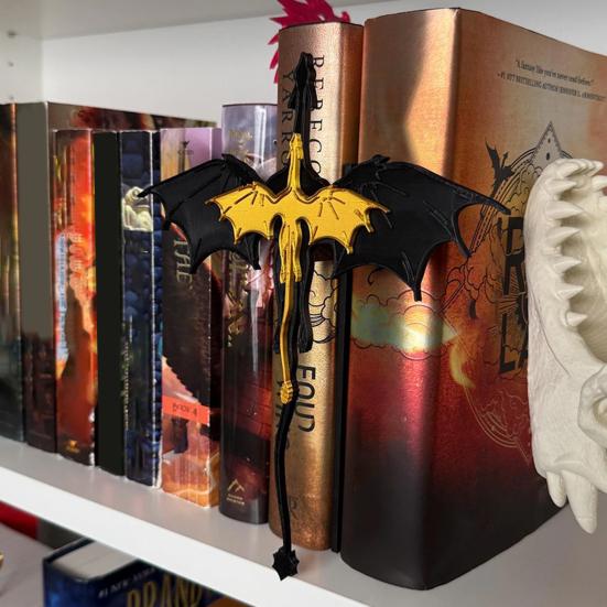 Book Insert Dragon Bookshelf Decoration Double Winged Dragon 3D Marker Bookshelf Insert Decoration Gift for Book Lovers