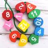 Children's Wooden Clock Puzzle Toys Cognitive Numbers Clock Educational Early Learning Threading Assembly Toys for Kids