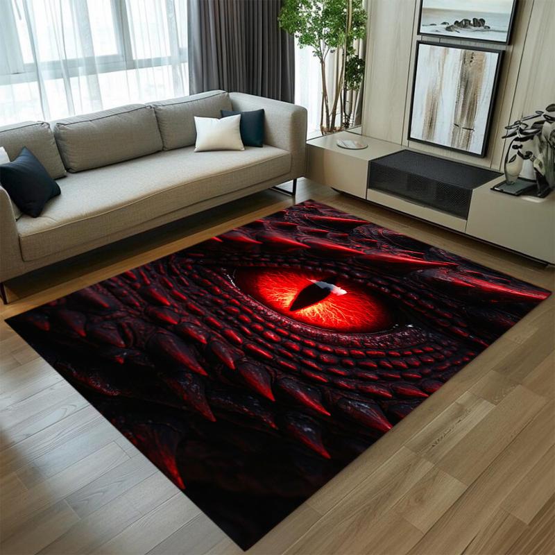 Dragon Eye Pattern Carpet Mat Rug Living Room Bedroom Home Decoration Modern Area Rug Black Living Room Bedroom Floor Mat