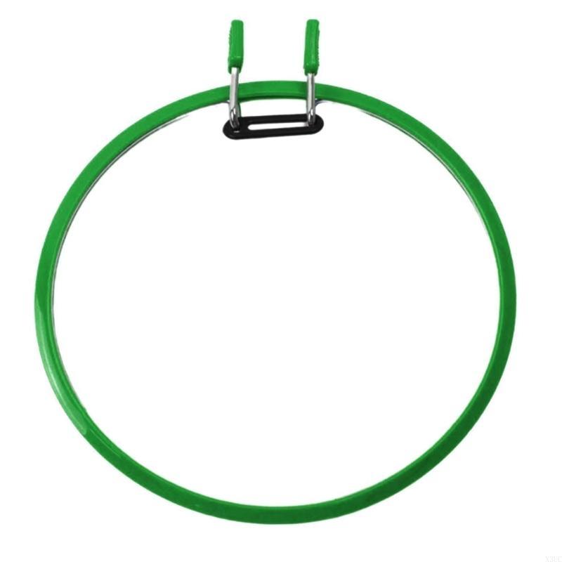 Регулируемый пяльцы с пружинным зажимом Рама для вышивки Пяльцы для вышивки для рукоделия X3UC зелёный