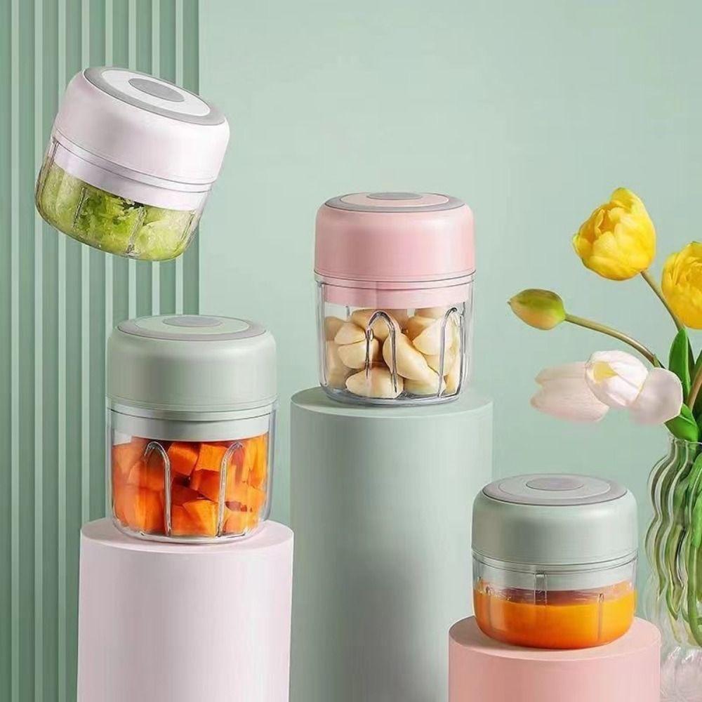 250mL Electric Food Chopper USB Rechargeable Ginger Crusher Chopping Vegetable