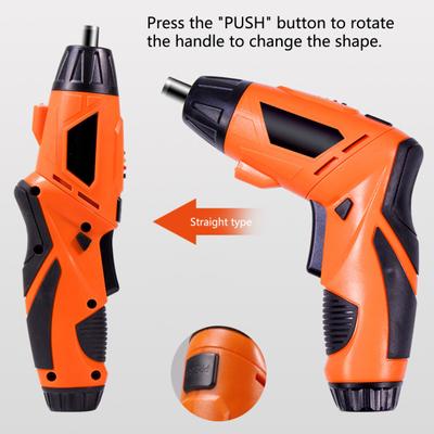 1 Set 1300mAh Electric Screwdriver USB Charging Built-in Battery Cordless Electric Drill Screwdriver Tool Household Maintenance